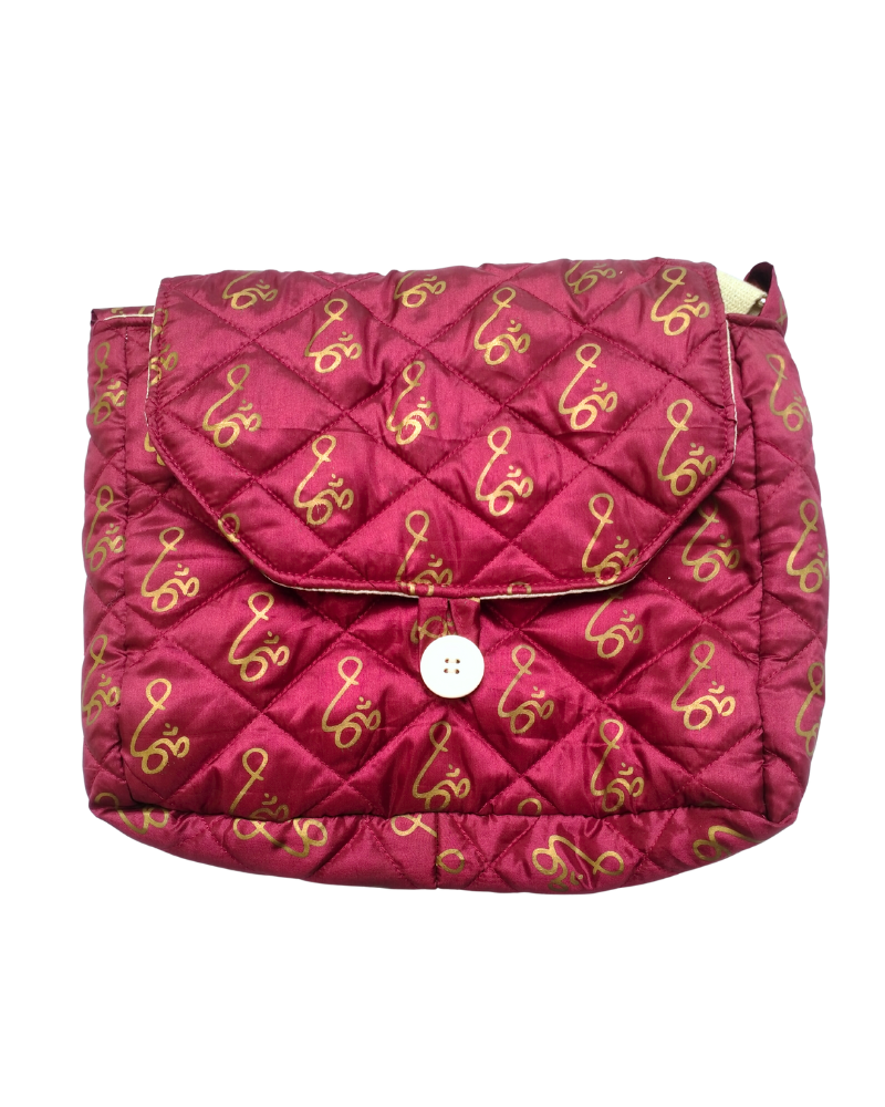 Bag: Silk Om Print In Assorted Colours - Messenger Bag