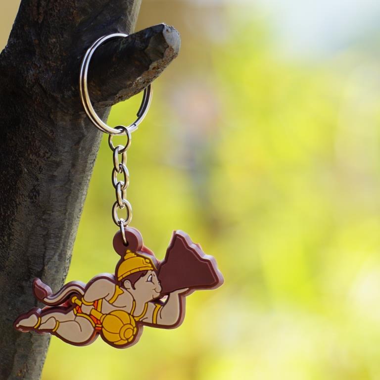 Keychain: Rubber - Little Gods - Hanuman