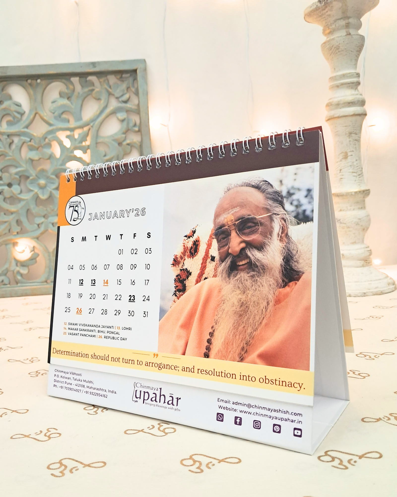 2026 Desk Calendar – Celebrating 75 Years of Inspiration with Quotes