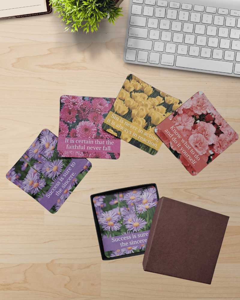 Square Coaster set of 4 with motivational quotes