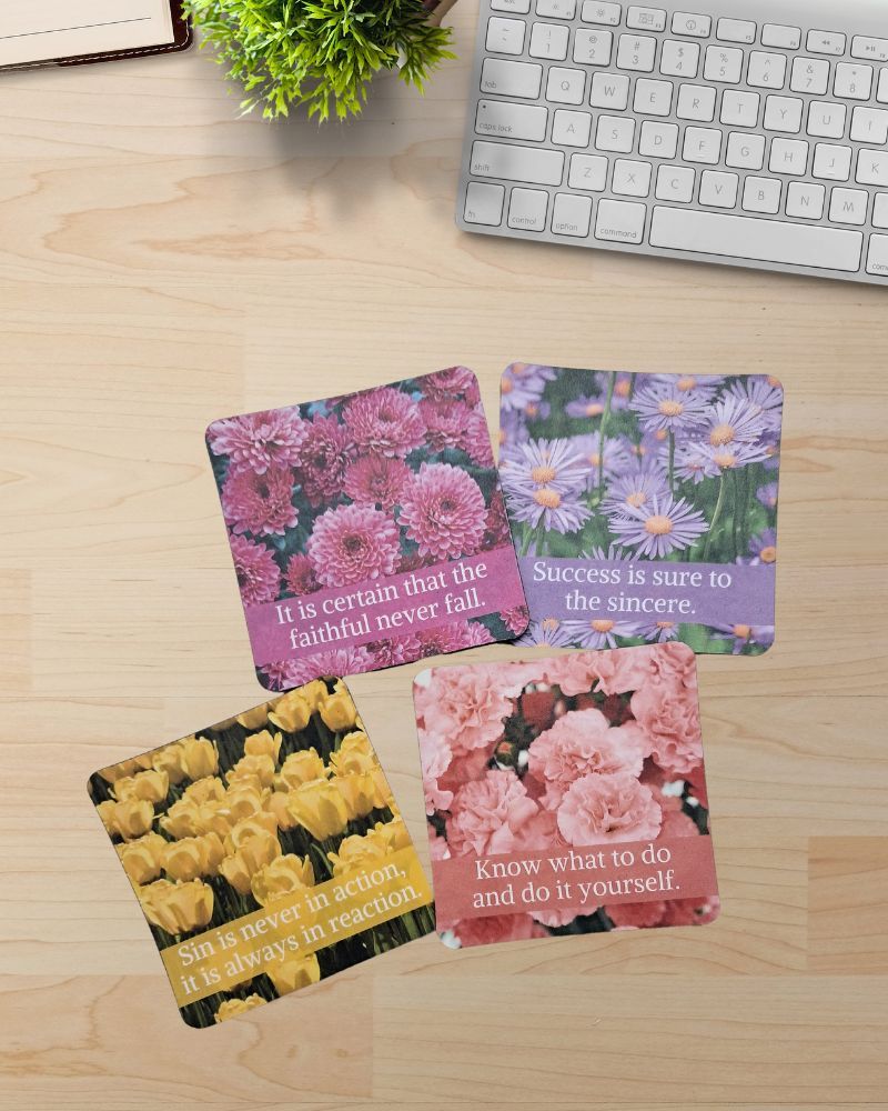 Square Coaster set of 4 with motivational quotes