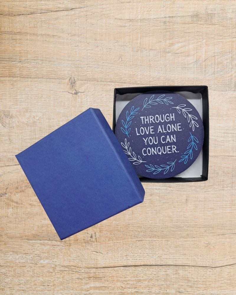 Round Coaster set of 4 with motivational quotes