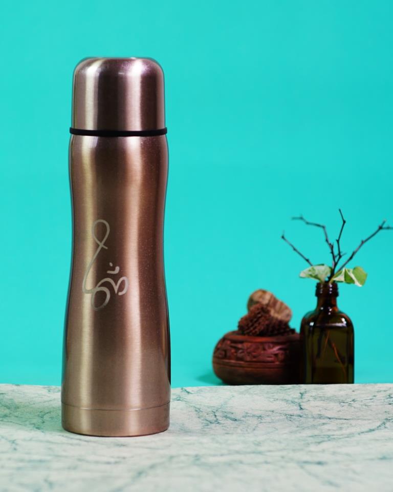 Pluto Steel Flask – Om Design (500 ml, 750 ml & 1000 ml)