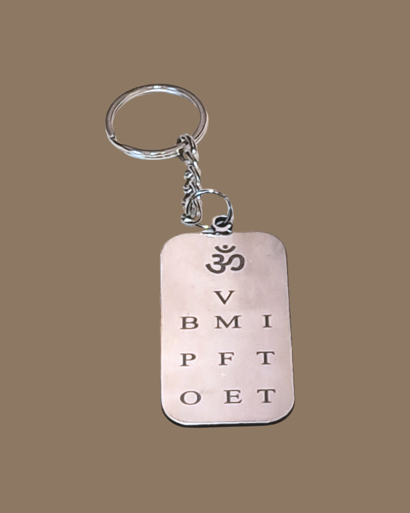 Engraved Steel BMI Keychain