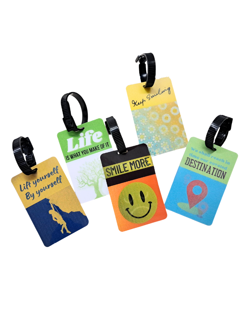 Inspirational 2D Luggage Tag with Quotes