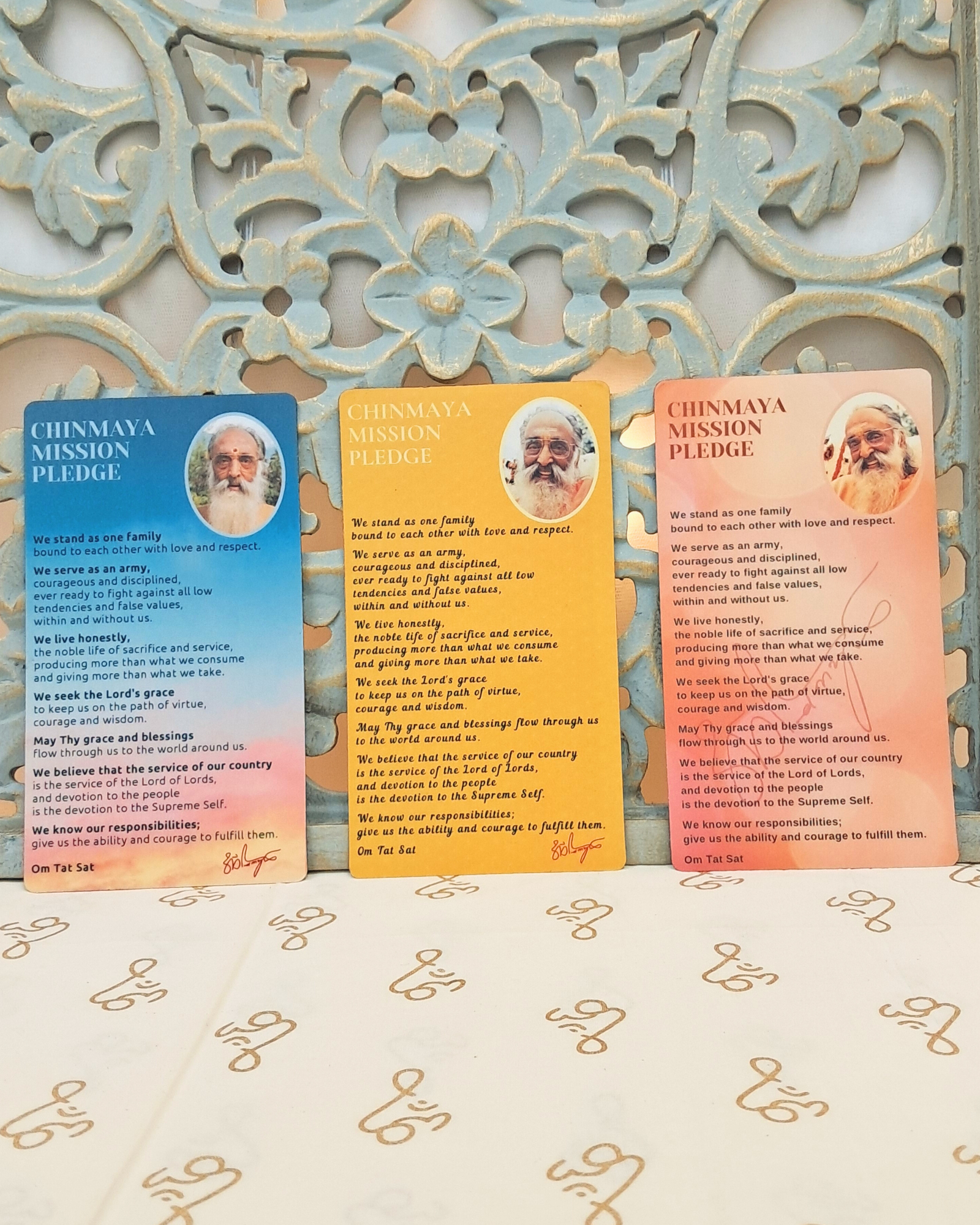 Chinmaya Mission Pledge – Magnetic Sheet (9 × 17.5 cm)