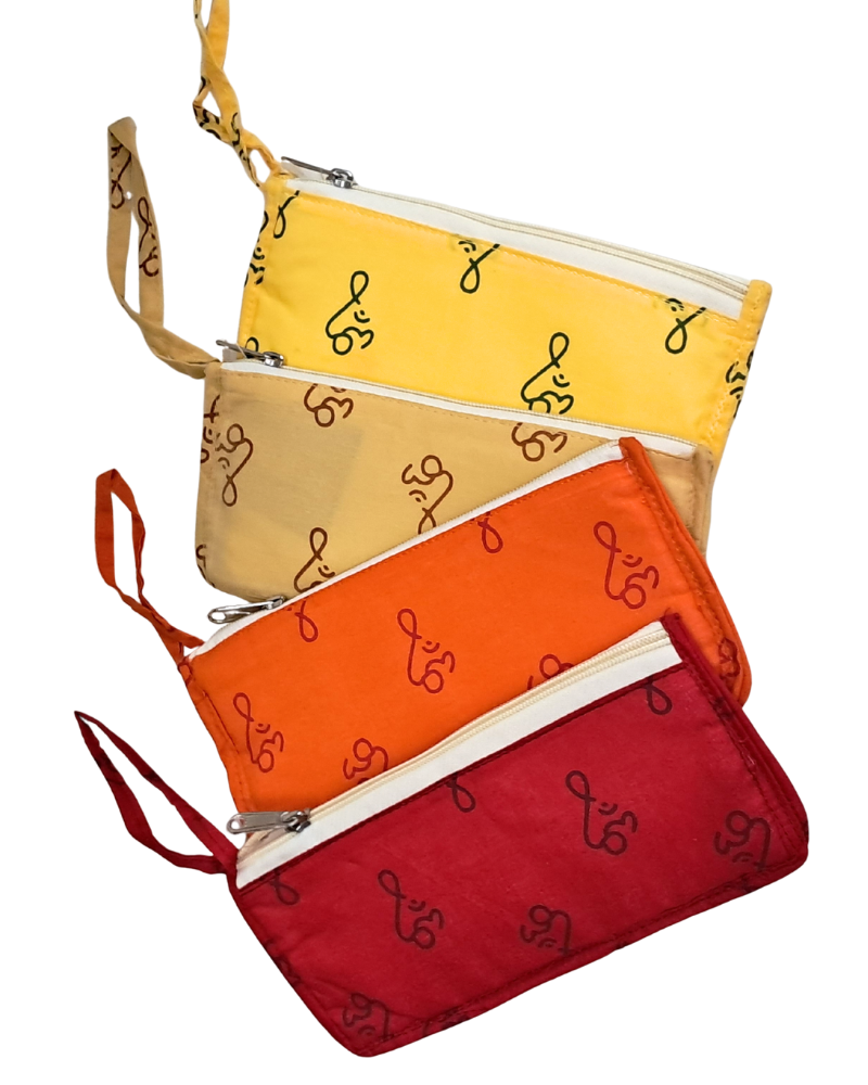 Quilted Rectangular Om Utility Pouch (2-Pocket)