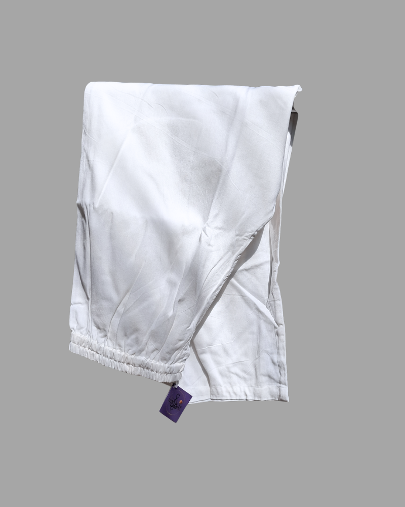 Pant: Mens, Cotton - White