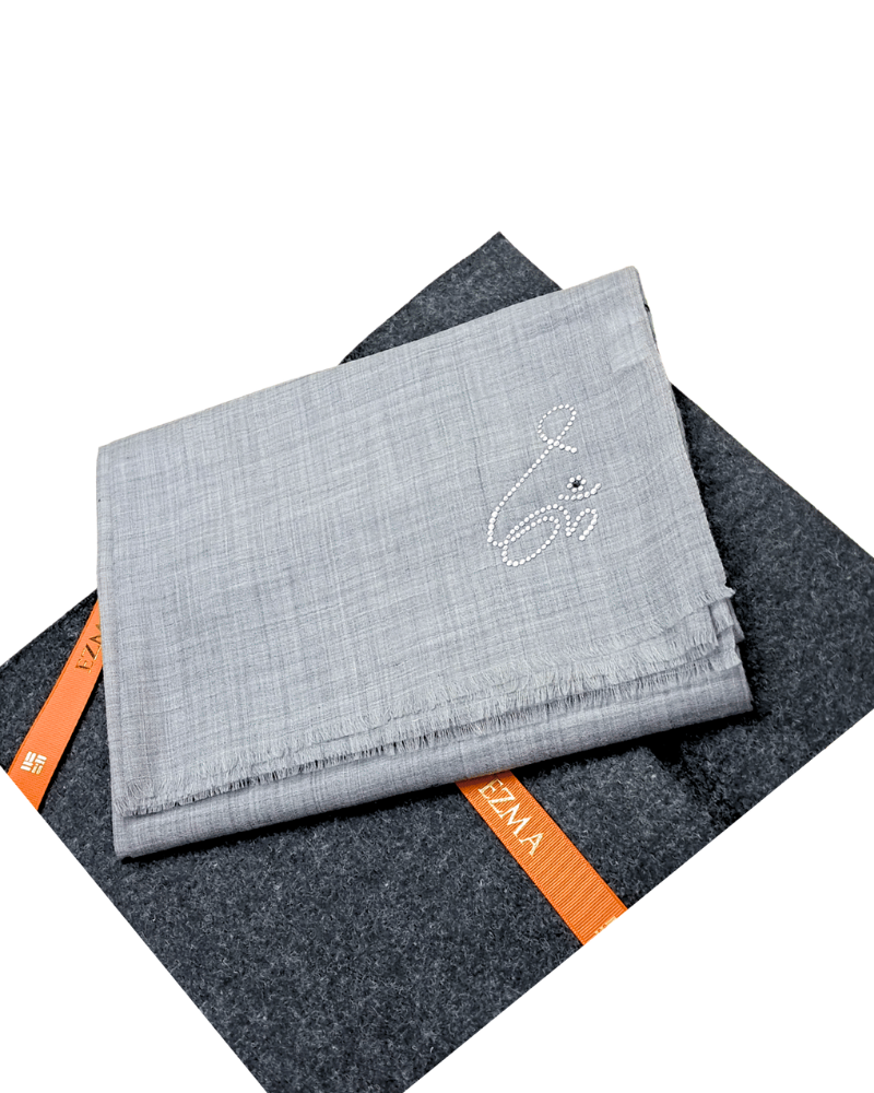 Cashmere Stole with Om In Swarovski Crystal Om