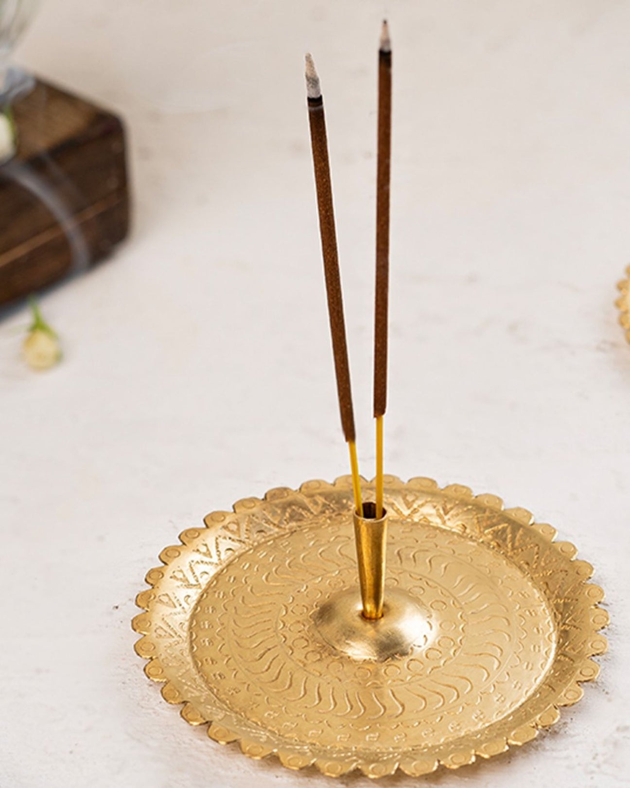 Brass: Incense Holder - Ripple