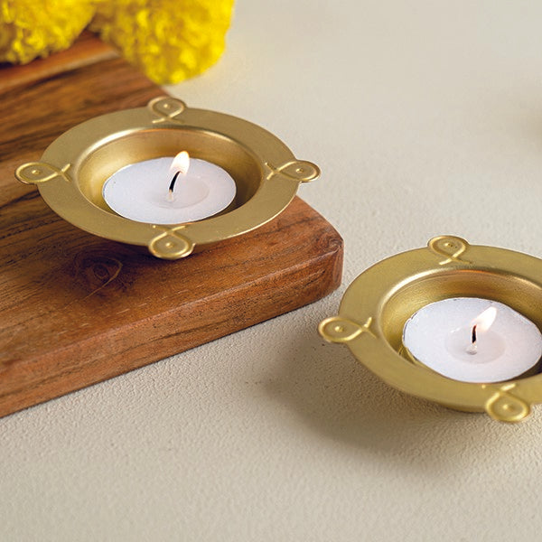 Copper: Floating Tealight - Rangoli