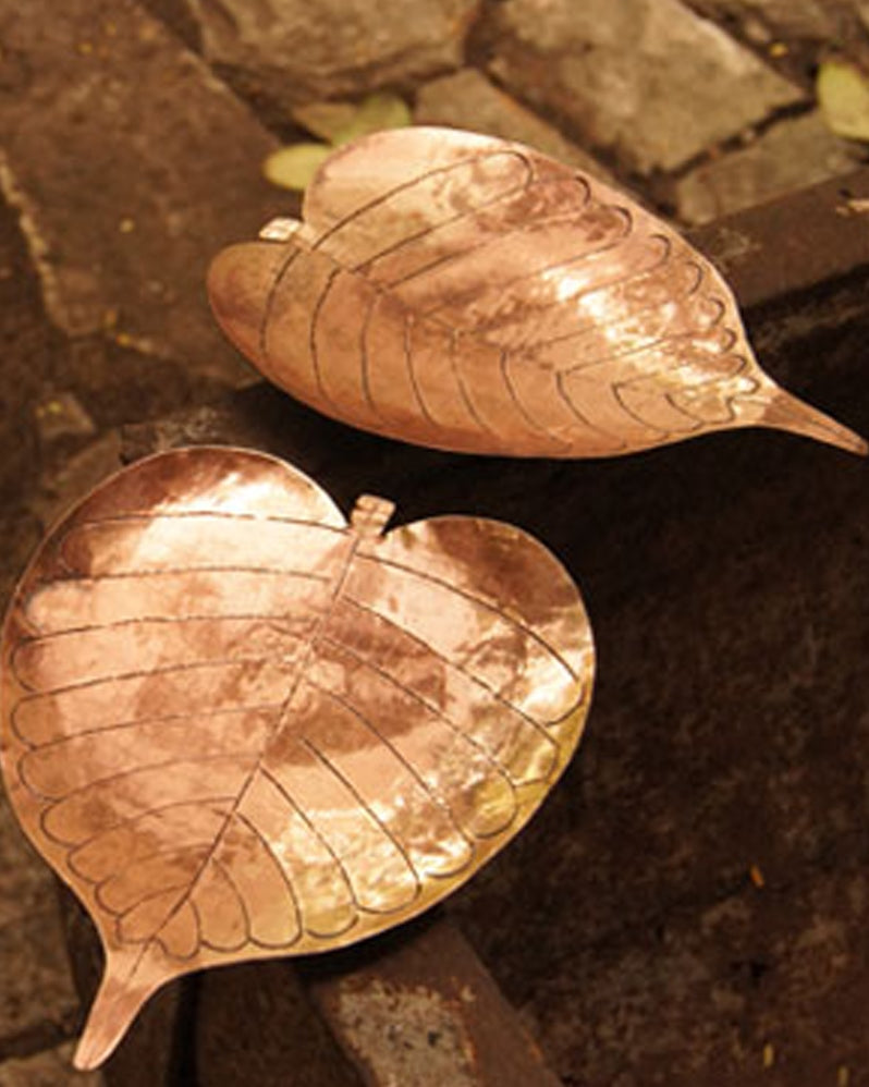 Copper: Platter - Prayer Leaf