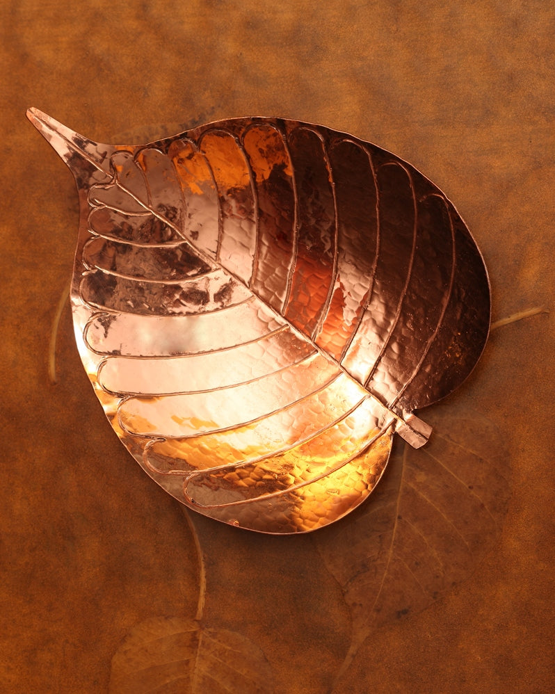 Copper: Platter - Prayer Leaf