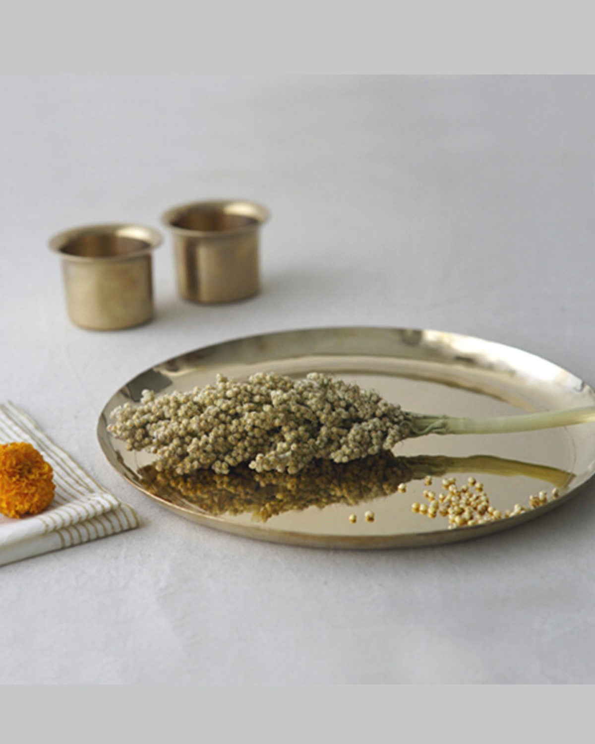 Bronze: Bhog Thali made of Kansa