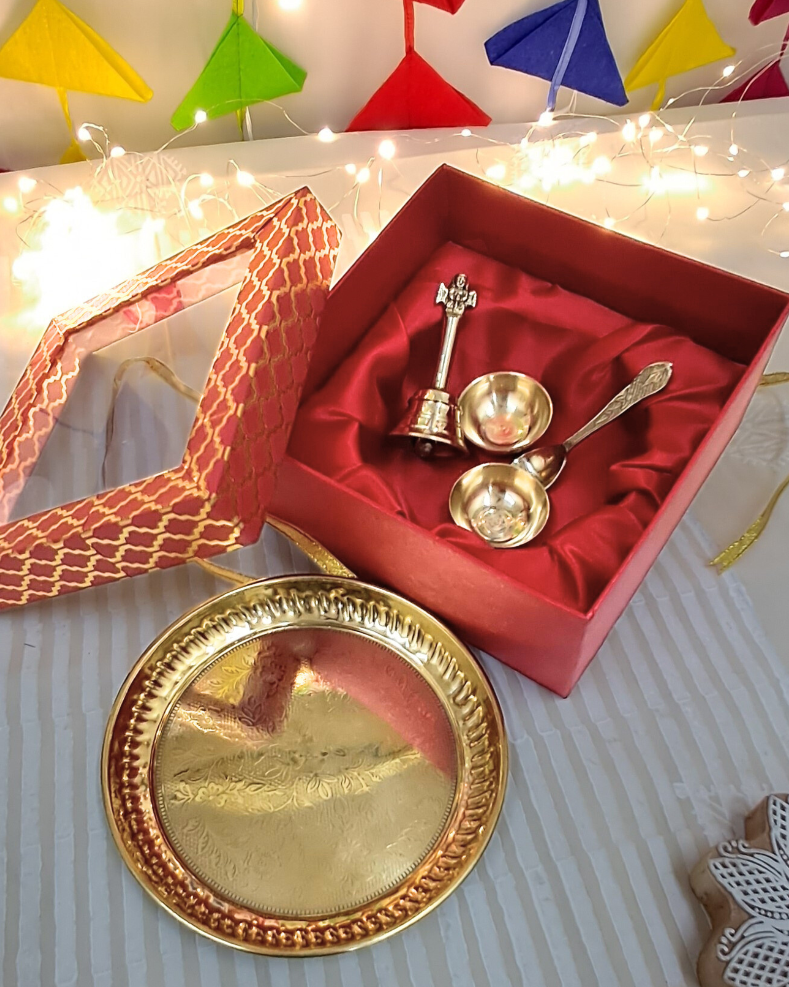 Pavitra Gift Box – Brass Puja Thali Set