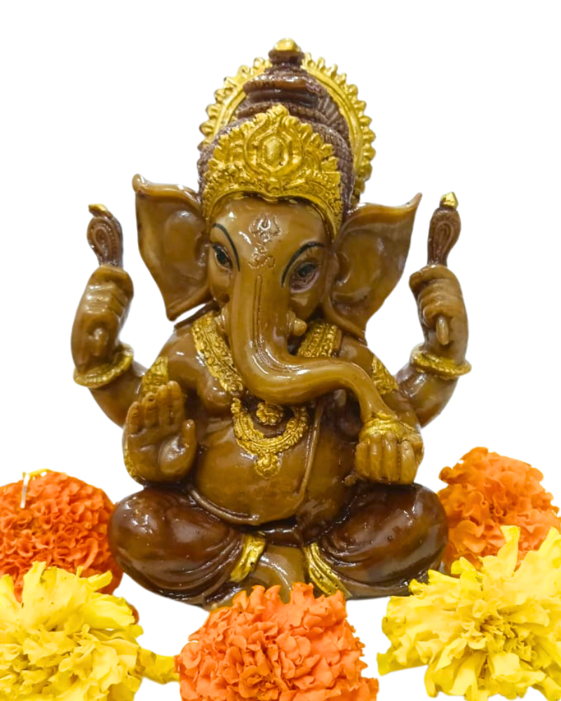 Handcrafted Resin Ganesh Idol – 5.5" Tall