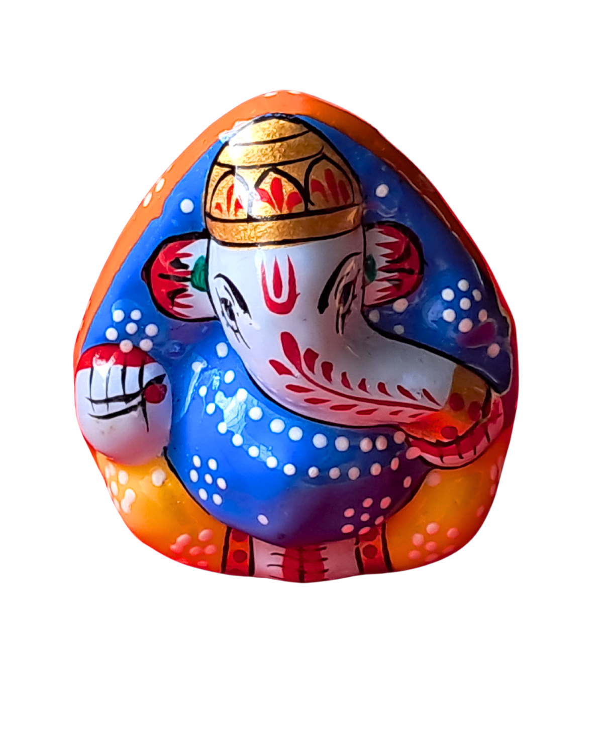 Handcrafted Miniature Enamel Ganesh Idol - 4.5 cms