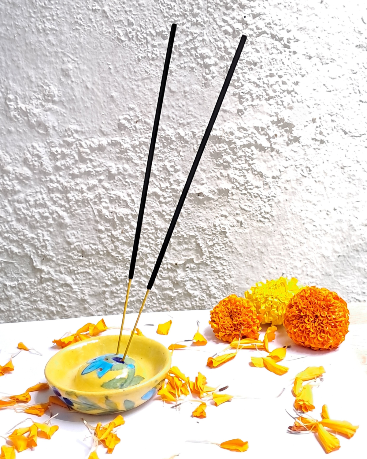 Agarbatti Holder: Blue Pottery - Big