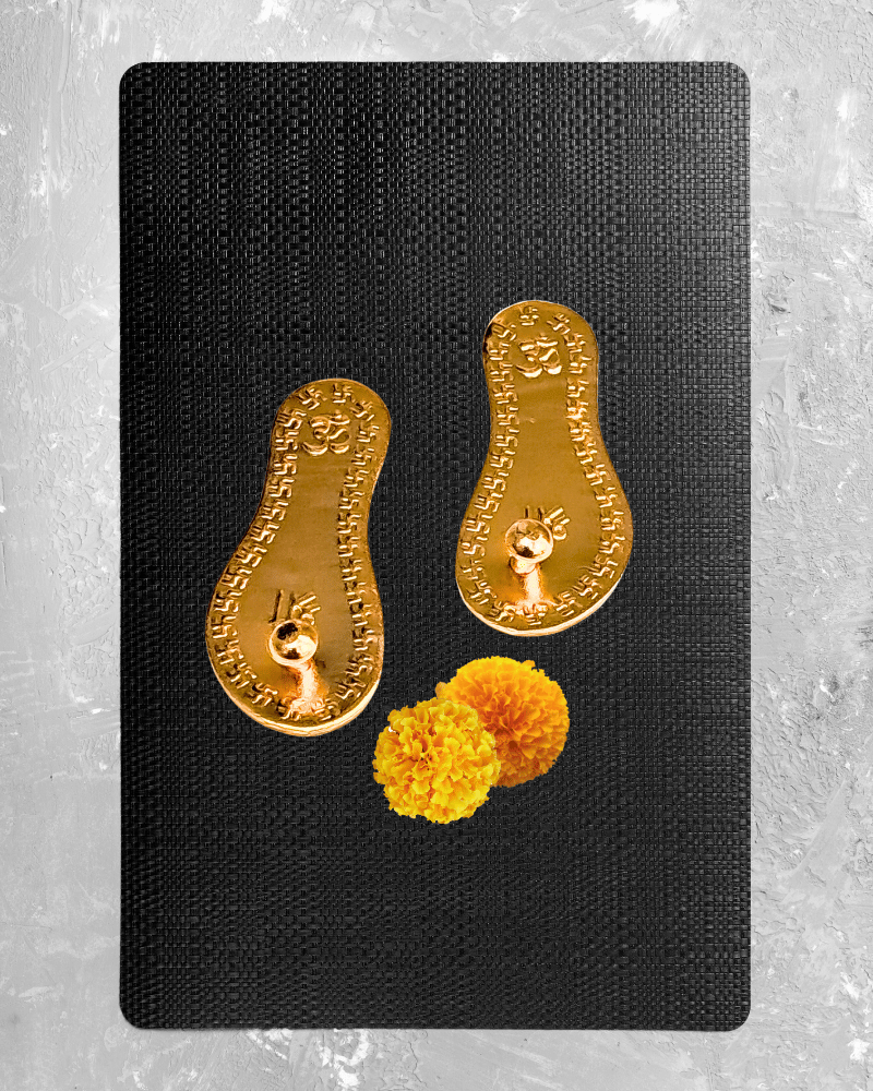 Padukas: Metal with Shree - Small