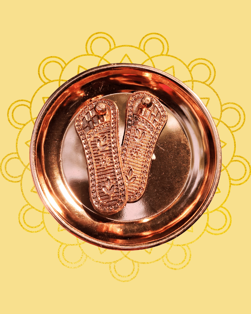 Padukas: Copper coated with Plate - 3.5"