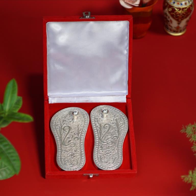 Padukas: Pure Silver with Om