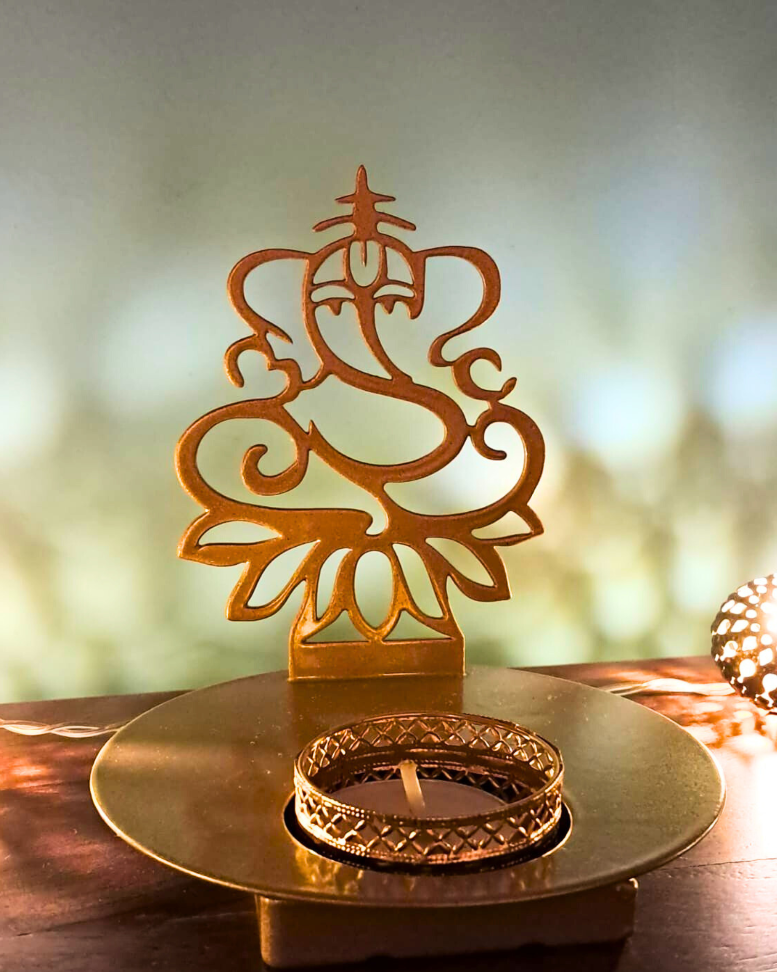 Ganesha Shadow Tealight Holder
