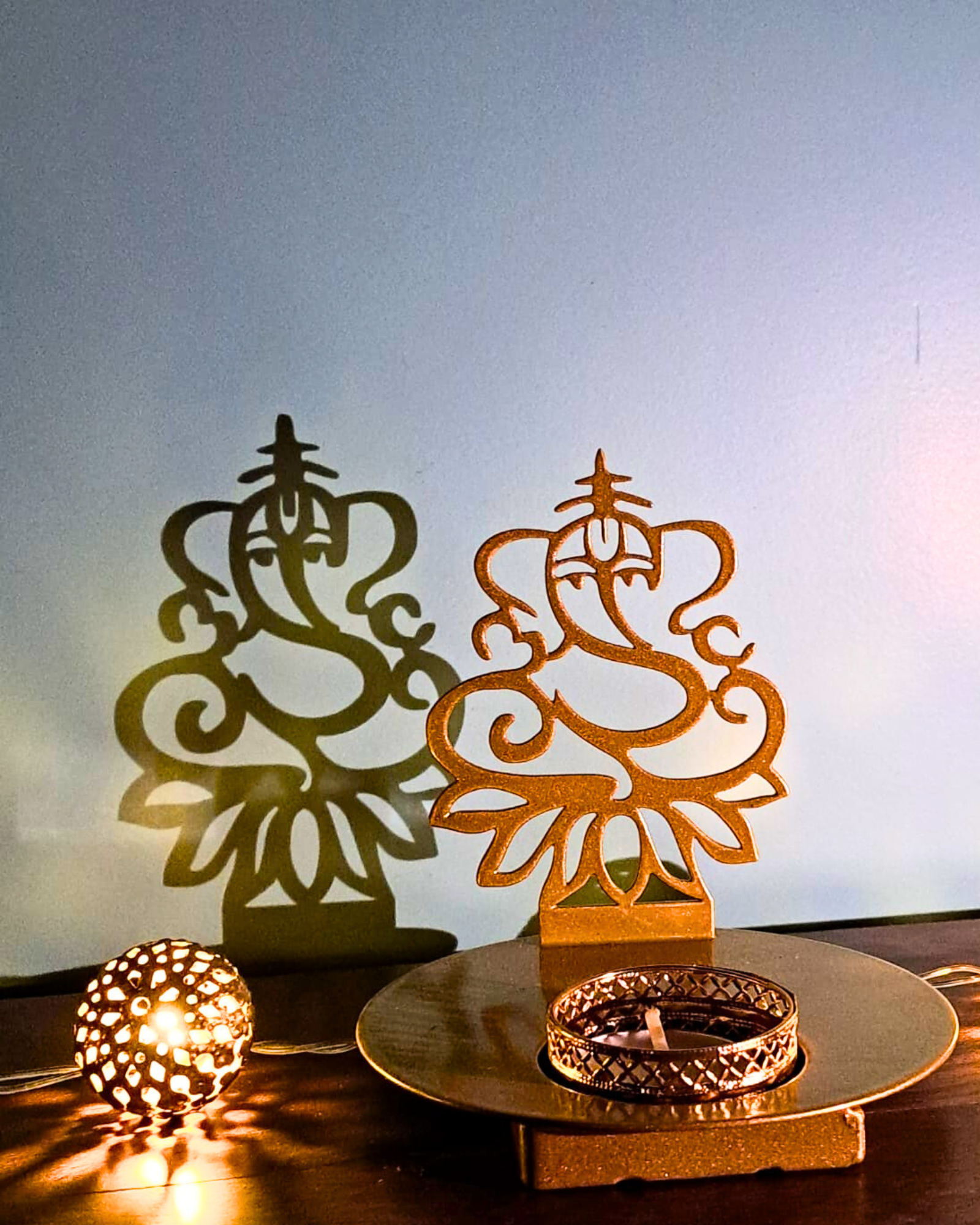Ganesha Shadow Tealight Holder
