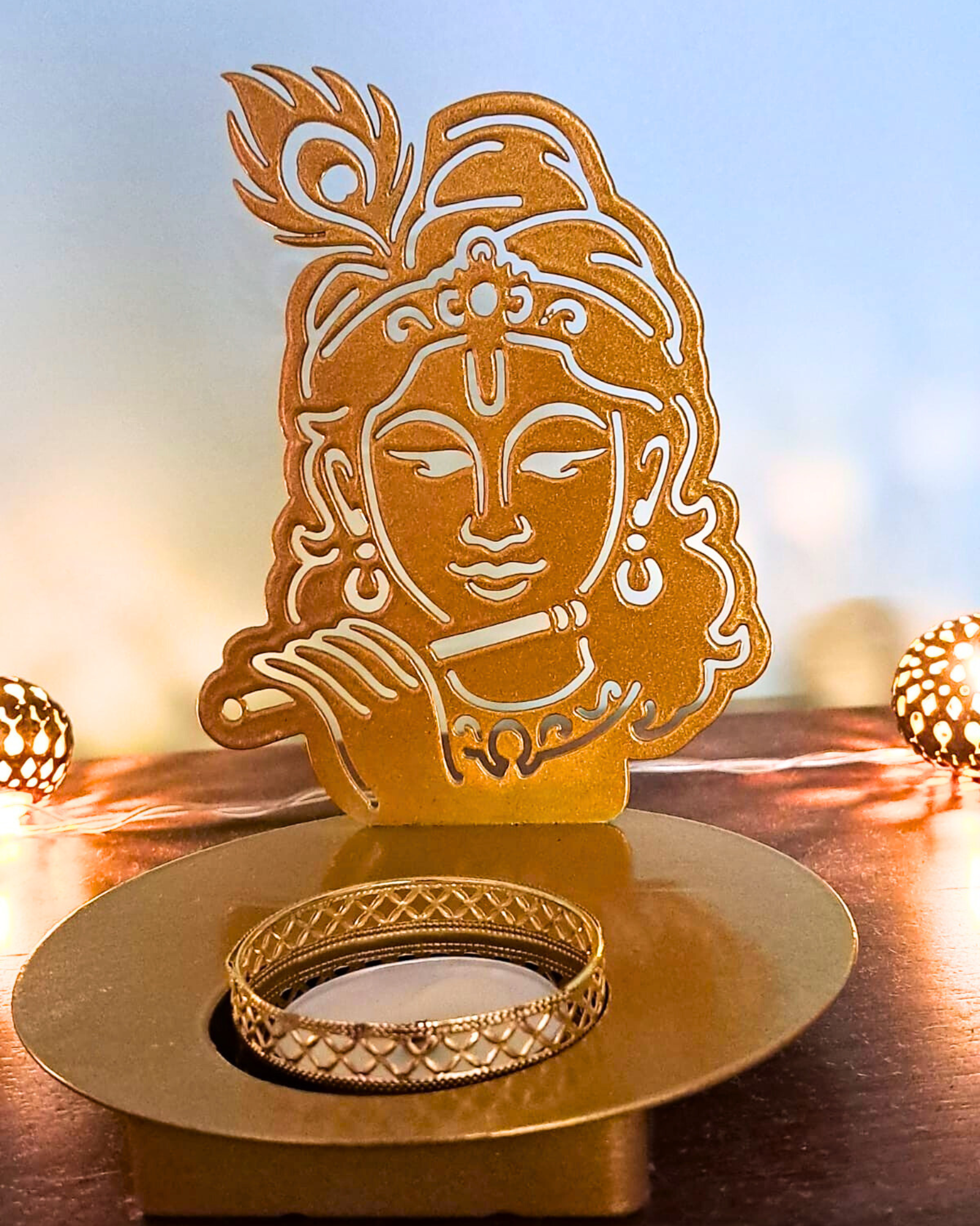 Krishna Shadow Tealight Holder