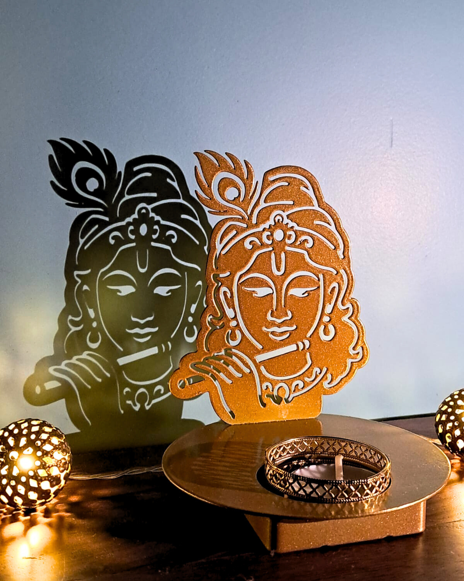 Krishna Shadow Tealight Holder