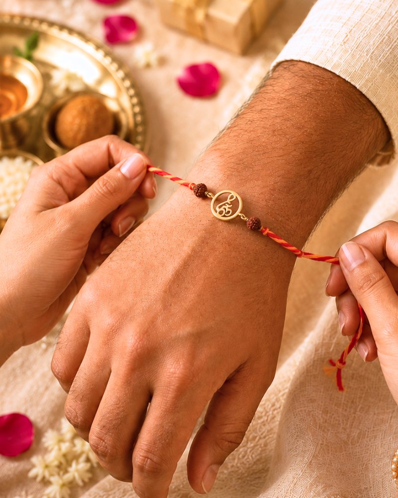 Chinmaya Om Rakhi – 22K Gold-Plated