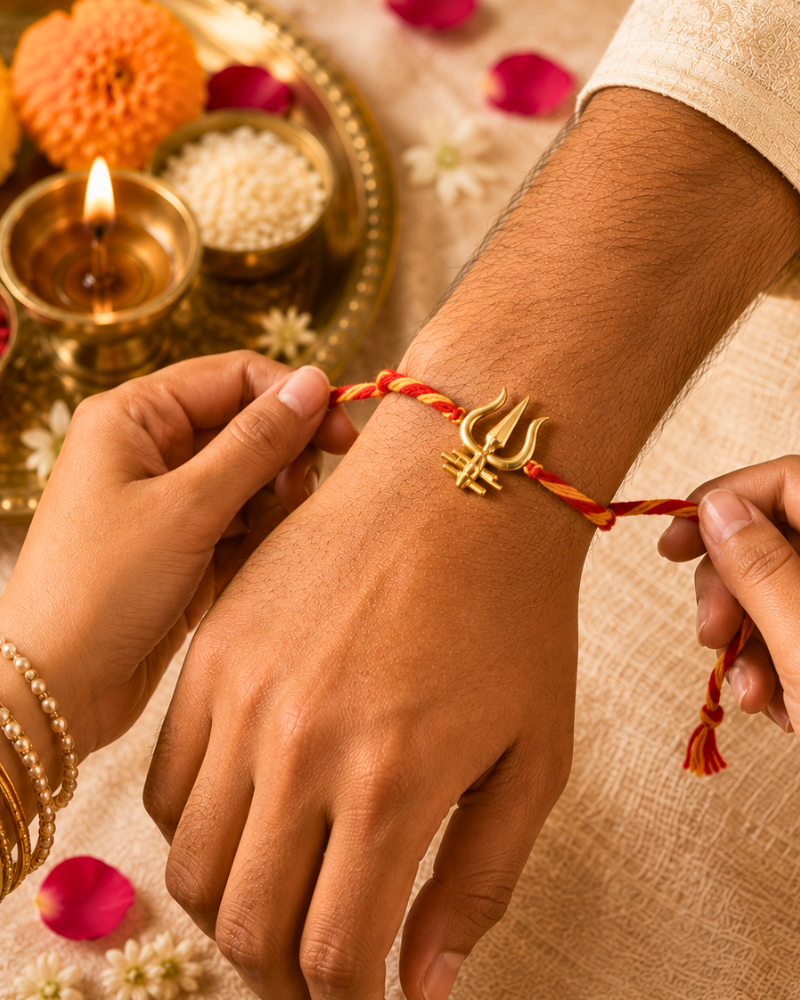 Neelkanth Rakhi – Mangalam Collection – 22K Gold-Plated