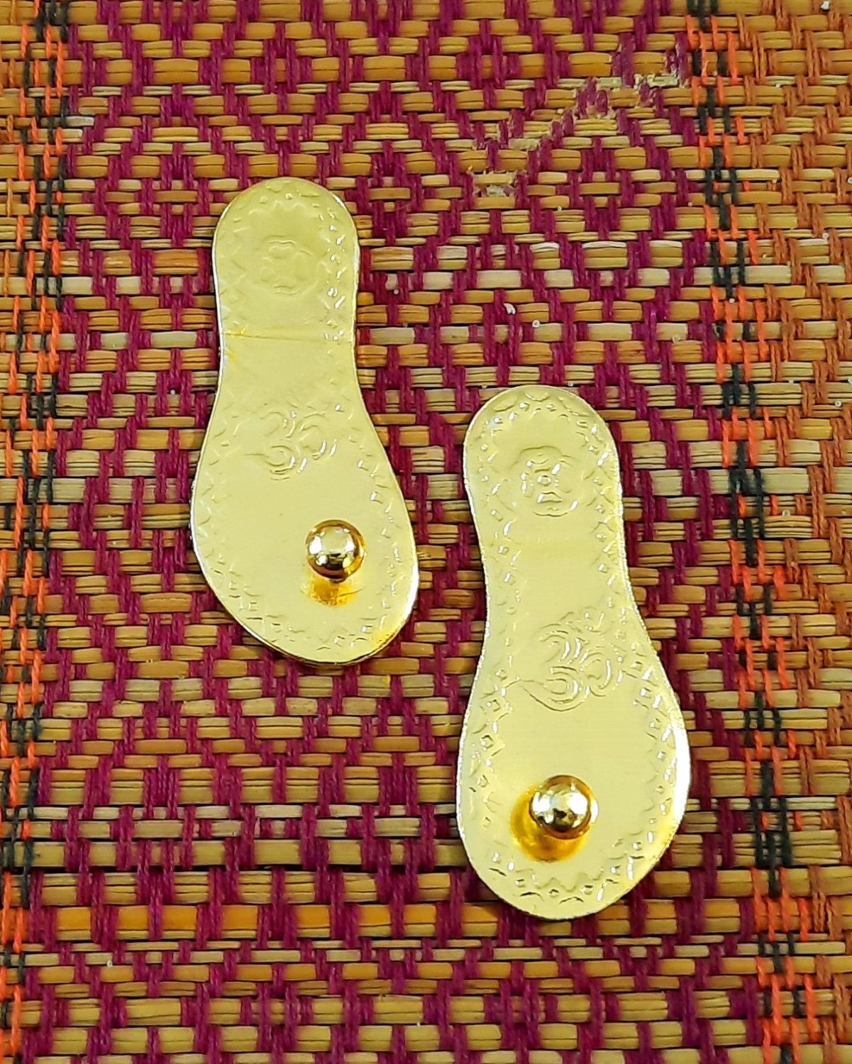 Padukas: Metal with Om - Small