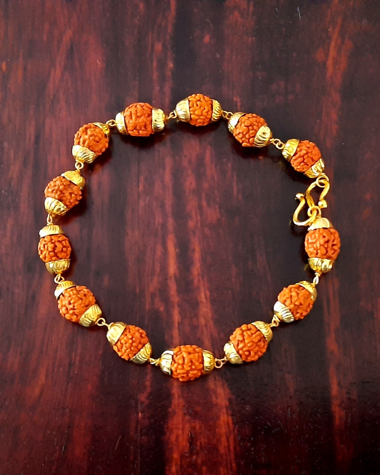 Rudraksha: Bracelet - G.Silver wire and cap