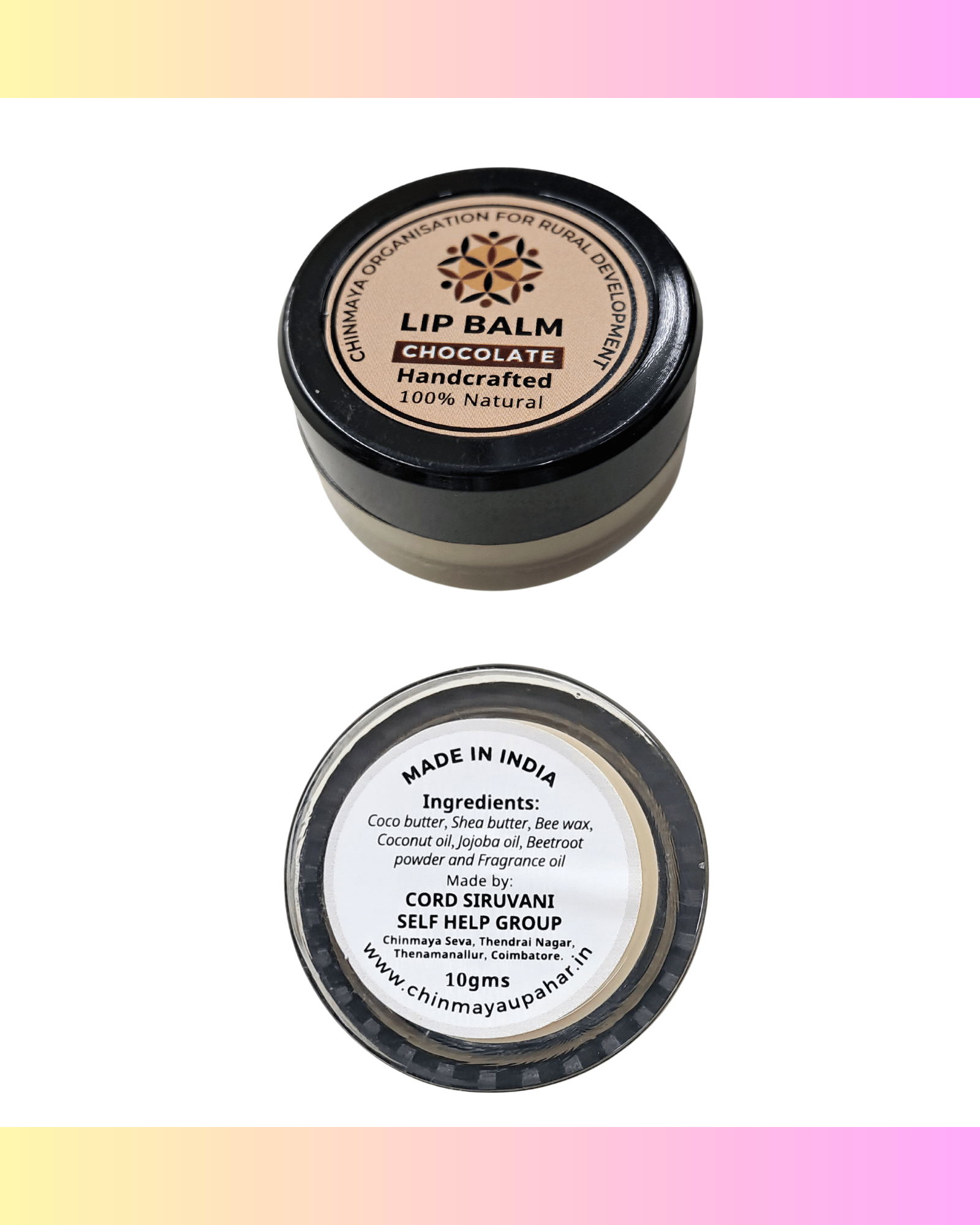 Lip Balm: Organic (25 gms) - by Guru Dhara CORD Siruvani