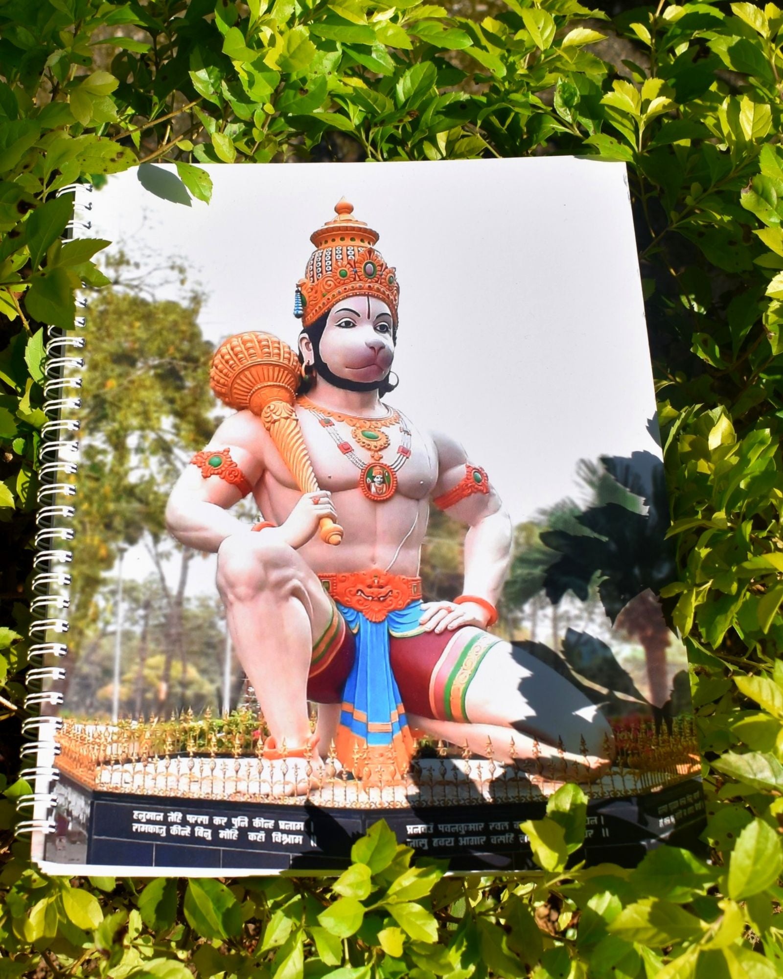 Notebook: Spiral with Hanuman Photo - 26.7 cms x 20.3 cms