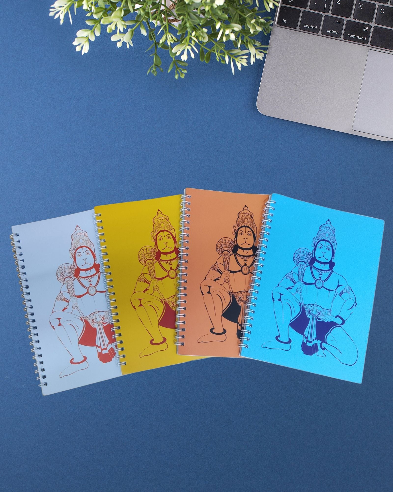 Notebook: Spiral with Hanuman Sketch - A5 size