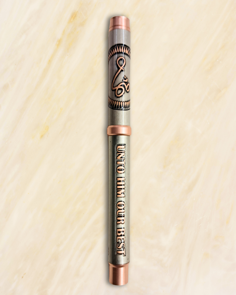 Pen: Brass with Engraving - Unto Him...
