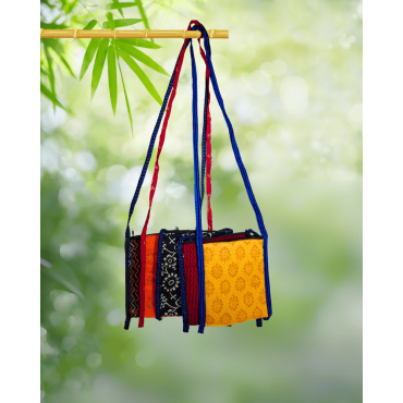 Bag: Cotton Sling in Prints - Small Assorted Prints & Colours