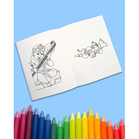 Colouring Books with Little Gods for Age 3+