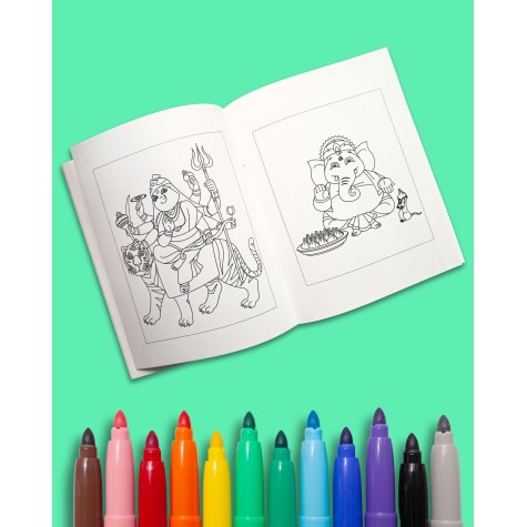 Colouring Books with Little Gods for Age 8+