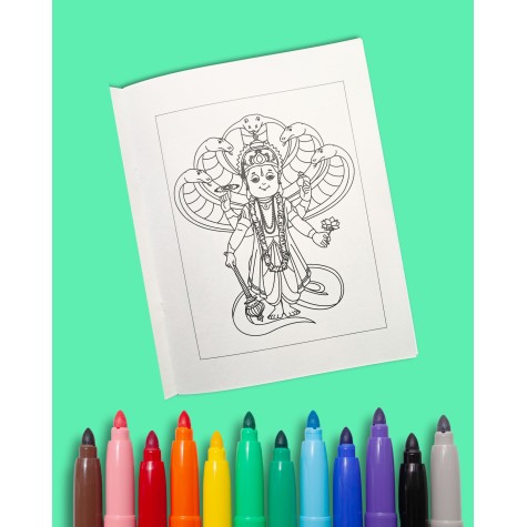 Colouring Books with Little Gods for Age 8+