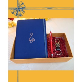 Diwali Gift Pack - Notebook, Steel Keychain & Sleek Pen