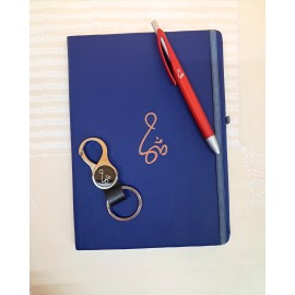 Diwali Gift Pack - Notebook, Steel Keychain & Sleek Pen