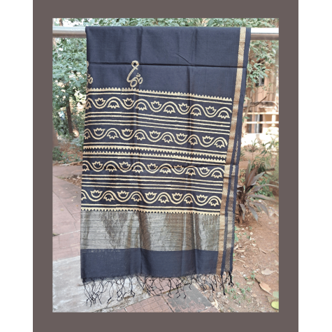 Maheshwari Dupatta with Small Zari Border