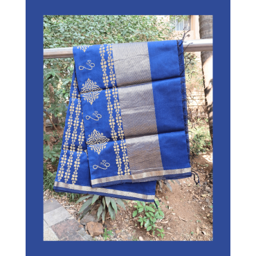 Maheshwari Dupatta with Small Zari Border