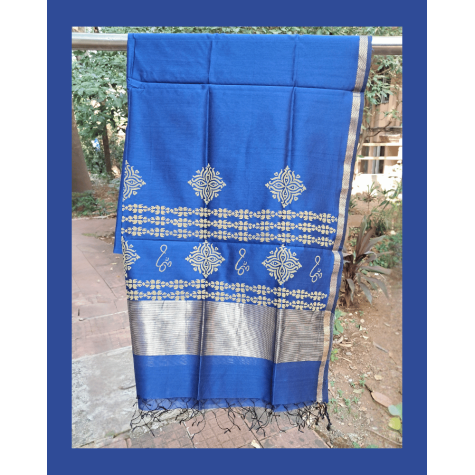 Maheshwari Dupatta with Small Zari Border