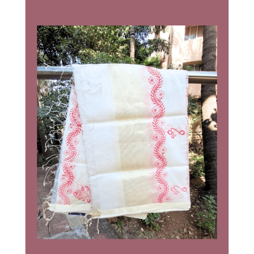 Maheshwari Dupatta with Small Zari Border