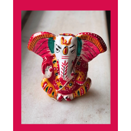 Idol: Ganesha Metal Enamelled - Big