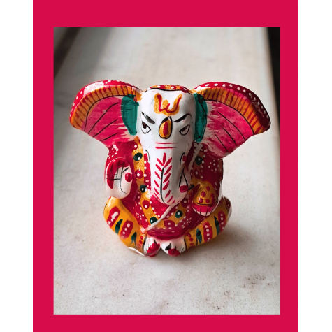 Idol: Ganesha Metal Enamelled - Big