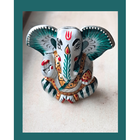 Idol: Ganesha Metal Enamelled - Big